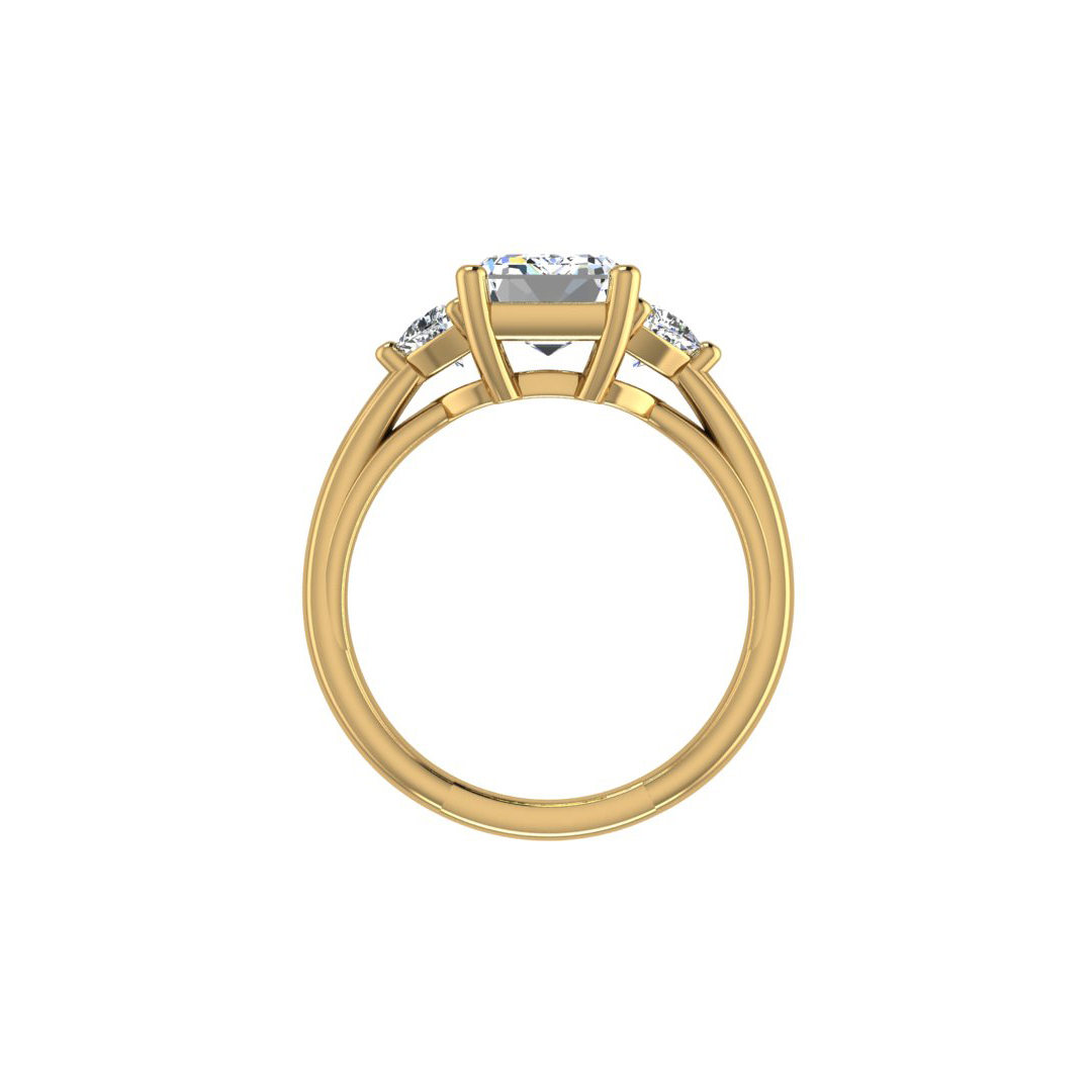 Vanessa Emerald Three-Stone Engagement ring